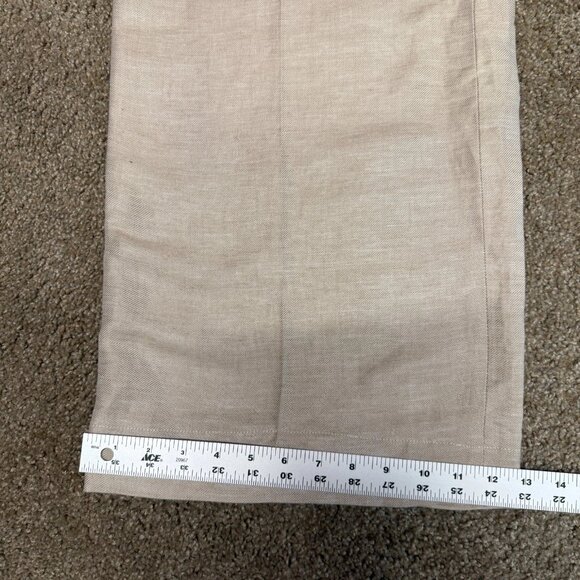 Calvin Klein Whitney Linen Wide Leg Pants Womens 12 Beige Cottage Core Coastal - Picture 7 of 16